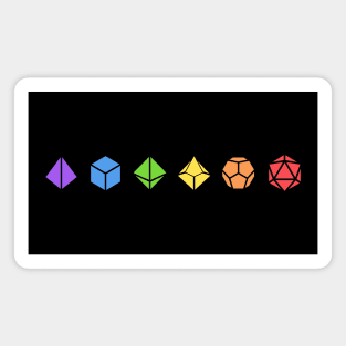 Minimalist Polyhedral Dice Set TRPG Tabletop RPG Gaming Addict Magnet